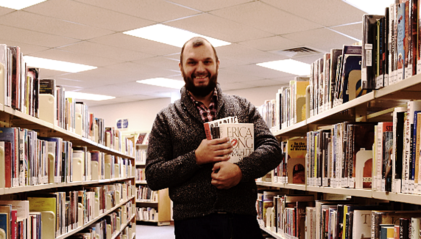 Boban Stojanovic in the Calgary Public Library