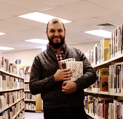 Boban Stojanovic in the Calgary Public Library