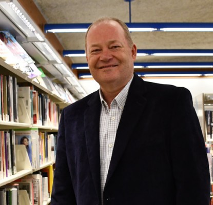 Scottie Grinton in the Calgary Public Library