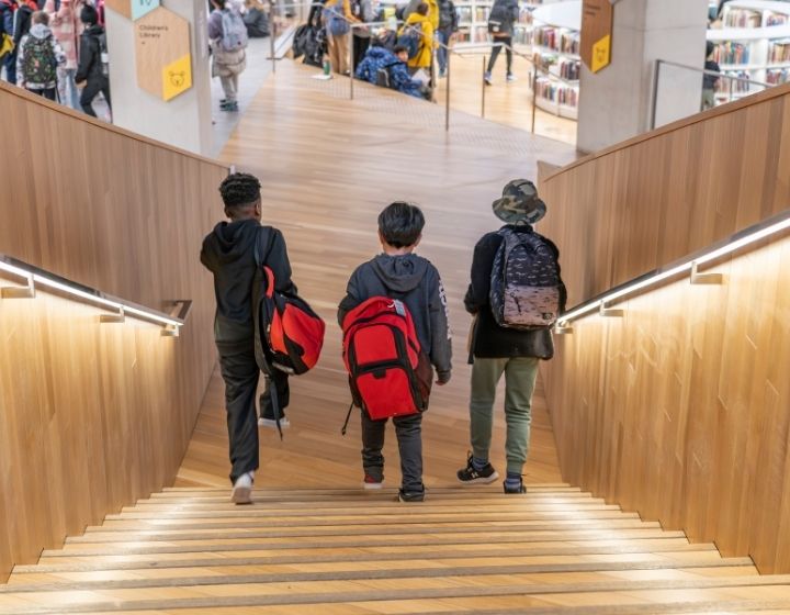 background image: Library tours with kids